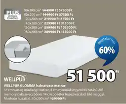 JYSK WELLPUR GLOMMA habszivacs matrac ajánlat