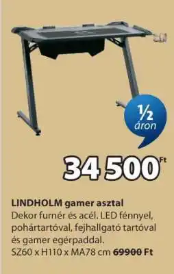 JYSK LINDHOLM gamer asztal ajánlat