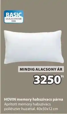JYSK HOVIN memory habszivacs párna ajánlat
