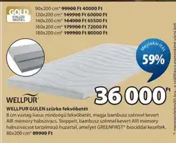 JYSK WELLPUR GULEN szürke fekvőbetét ajánlat