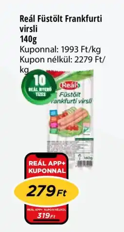Real Reál Füstölt Frankfurti virsli ajánlat