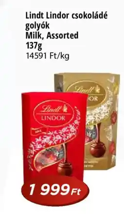 Real Lindt Lindor csokoládé golyók ajánlat