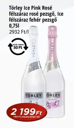 Real Törley Ice Pink Rosé félszáraz rosé pezsgő, Ice félszáraz fehér pezsgő ajánlat