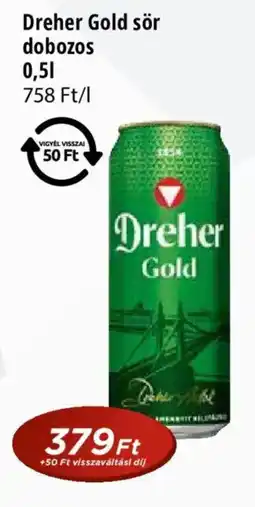 Real Dreher Gold sör dobozos ajánlat