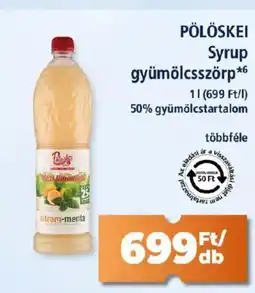 Goods Market Pölöskei Syrup gyümölcsszörp ajánlat