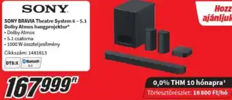 Sony bravia Theatre System 6 – 5.1 Dolby Atmos hangprojektor