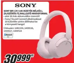 MediaMarkt Sony WH-CH720N vezeték nélküli, zajszűrős fejhallgató mikrofonnal ajánlat