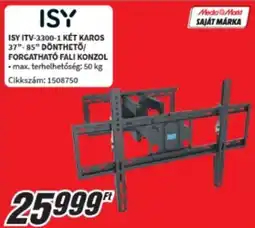 MediaMarkt Isy ITV-3300-1 Két karos dönthető/forgatható fali konzol ajánlat