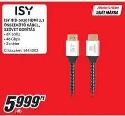 MediaMarkt Isy IHD-5020 HDMI 2.1 Összekötő kábel, szövet borítás ajánlat