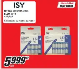 MediaMarkt Isy IBA-1001/IBA-2001 elem 16+4 ajánlat