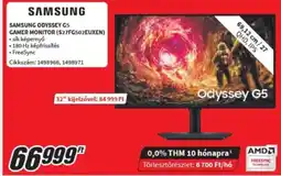 MediaMarkt Samsung odyssey G5 gamer monitor S27FG502EUXEN ajánlat