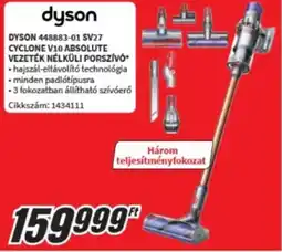 MediaMarkt Dyson 448883-01 SV27 cyclone V10 absolute vezeték nélküli porszívó ajánlat