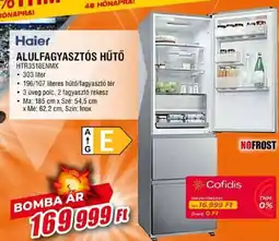 Expert Haier alulfagyasztós hűtő ajánlat