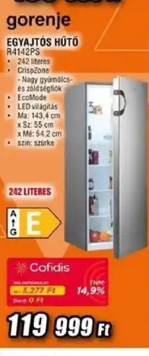 Expert Gorenje egyajtós hűtő ajánlat