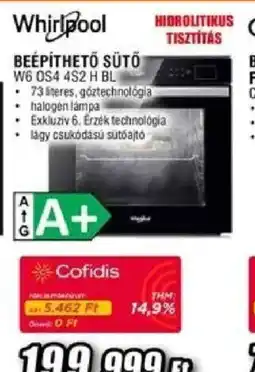 Expert Whirlpool beépíthető sütő ajánlat