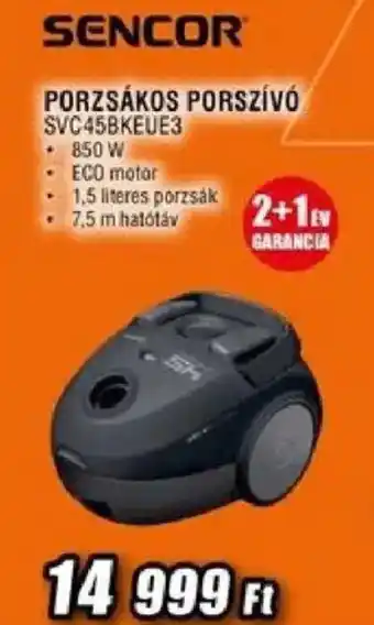 Expert Sencor porzsákos porszívó ajánlat