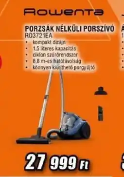 Expert Rowenta porzsák nélküli porszívó ajánlat