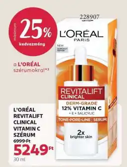 Rossmann L'ORÉAL REVITALIFT CLINICAL VITAMIN C SZÉRUM ajánlat