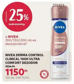 Rossmann NIVEA DERMA CONTROL CLINICAL 100H ULTRA COMFORT DEZODOR ajánlat