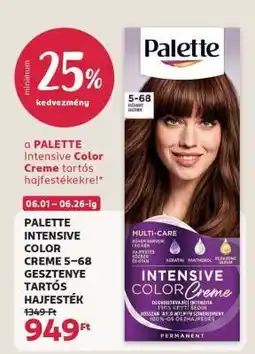 Rossmann PALETTE INTENSIVE COLOR CREME 5-68 GESZTENYE TARTÓS HAJFESTÉK ajánlat