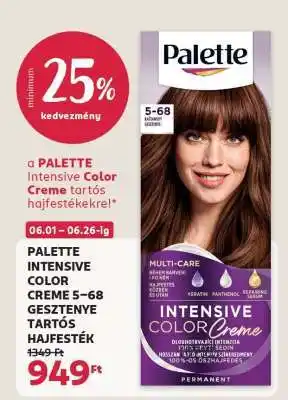 PALETTE INTENSIVE COLOR CREME 5-68 GESZTENYE TARTÓS HAJFESTÉK