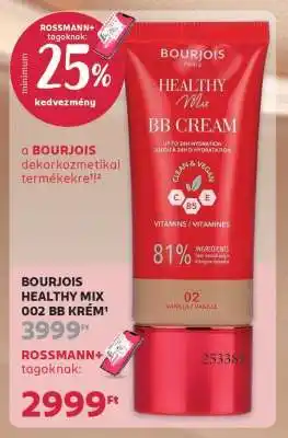 Rossmann BOURJOIS HEALTHY MIX 002 BB KRÉM ajánlat