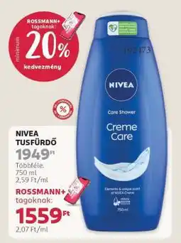 Rossmann NIVEA tusfürdő ajánlat