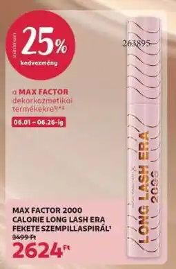 Rossmann MAX FACTOR 2000 CALORIE LONG LASH ERA FEKETE SZEMPILLASPIRÁL ajánlat