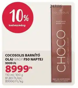 Rossmann COCOSOLIS BARNÍTÓ OLAJ VAGY F50 NAPTEJ ajánlat