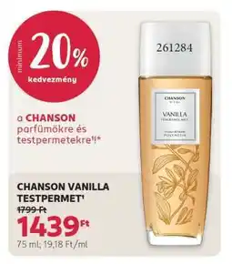 Rossmann CHANSON VANILLA TESTPERMET ajánlat