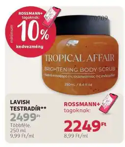 Rossmann LAVISH TESTRADÍR ajánlat