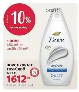 Rossmann DOVE HYDRATE TUSFÜRDŐ ajánlat