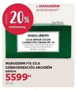 Rossmann MARUDERM F15 CICA SZÍNKORREKCIÓS ARCKRÉM ajánlat