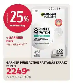 Rossmann GARNIER PURE ACTIVE PATTANÁS TAPASZ ajánlat