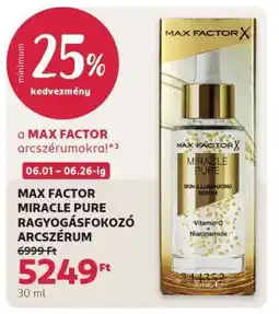 Rossmann MAX FACTOR MIRACLE PURE RAGYOGÁSFOKOZÓ ARCSZÉRUM ajánlat