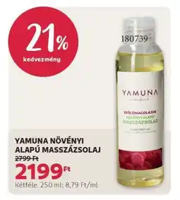 Rossmann Yamuna Növényi Alapú Masszázsolaj ajánlat