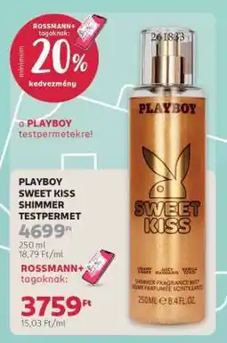 Rossmann PLAYBOY SWEET KISS SHIMMER TESTPERMET ajánlat