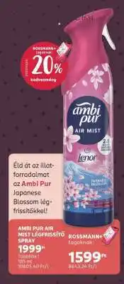 Rossmann Ambi Pur Air Mist Légfrissítő Spray ajánlat