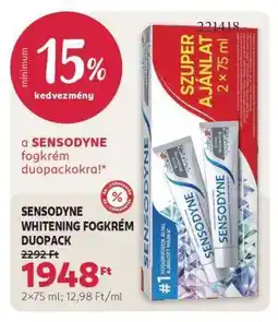 Rossmann SENSODYNE WHITENING FOGKRÉM DUOPACK ajánlat