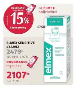 Rossmann Elmex Sensitive szájvíz ajánlat