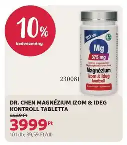 Rossmann DR. CHEN MAGNÉZIUM IZOM & IDEG KONTROLL TABLETTA ajánlat