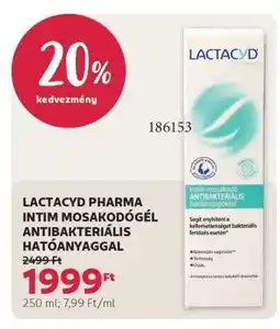 Rossmann LACTACYD PHARMA INTIM MOSAKODÓGÉL ANTIBAKTERIÁLIS HATÓANYAGGAL ajánlat