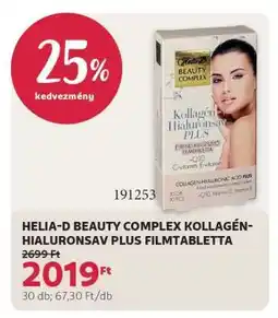 Rossmann HELIA-D BEAUTY COMPLEX KOLLAGÉN-HIALURONSAV PLUS FILMTABLETTA ajánlat
