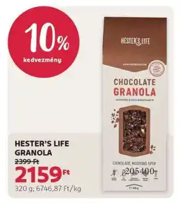 Rossmann HESTER’S LIFE Granola ajánlat