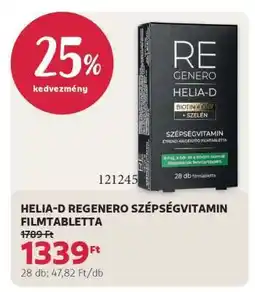 Rossmann HELIA-D REGENERO SZÉPSÉGVITAMIN FILMTABLETTA ajánlat