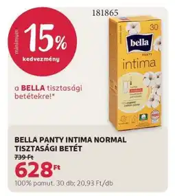 Rossmann BELLA PANTY INTIMA NORMAL TISZTASÁGI BETÉT ajánlat