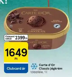 Tesco Carte d'Or Classic jégkrém ajánlat