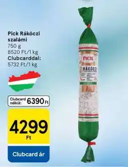 Tesco PICK Rákóczi szalámi ajánlat