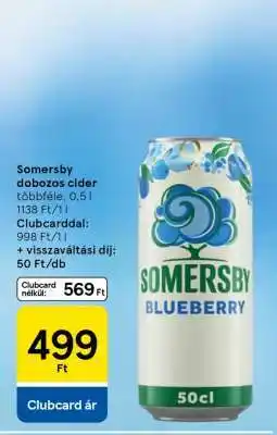 Tesco Somersby dobozos cider ajánlat
