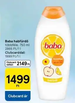 Tesco Baba habfürdő ajánlat